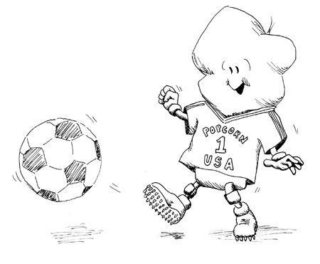 Poppy plays soccer