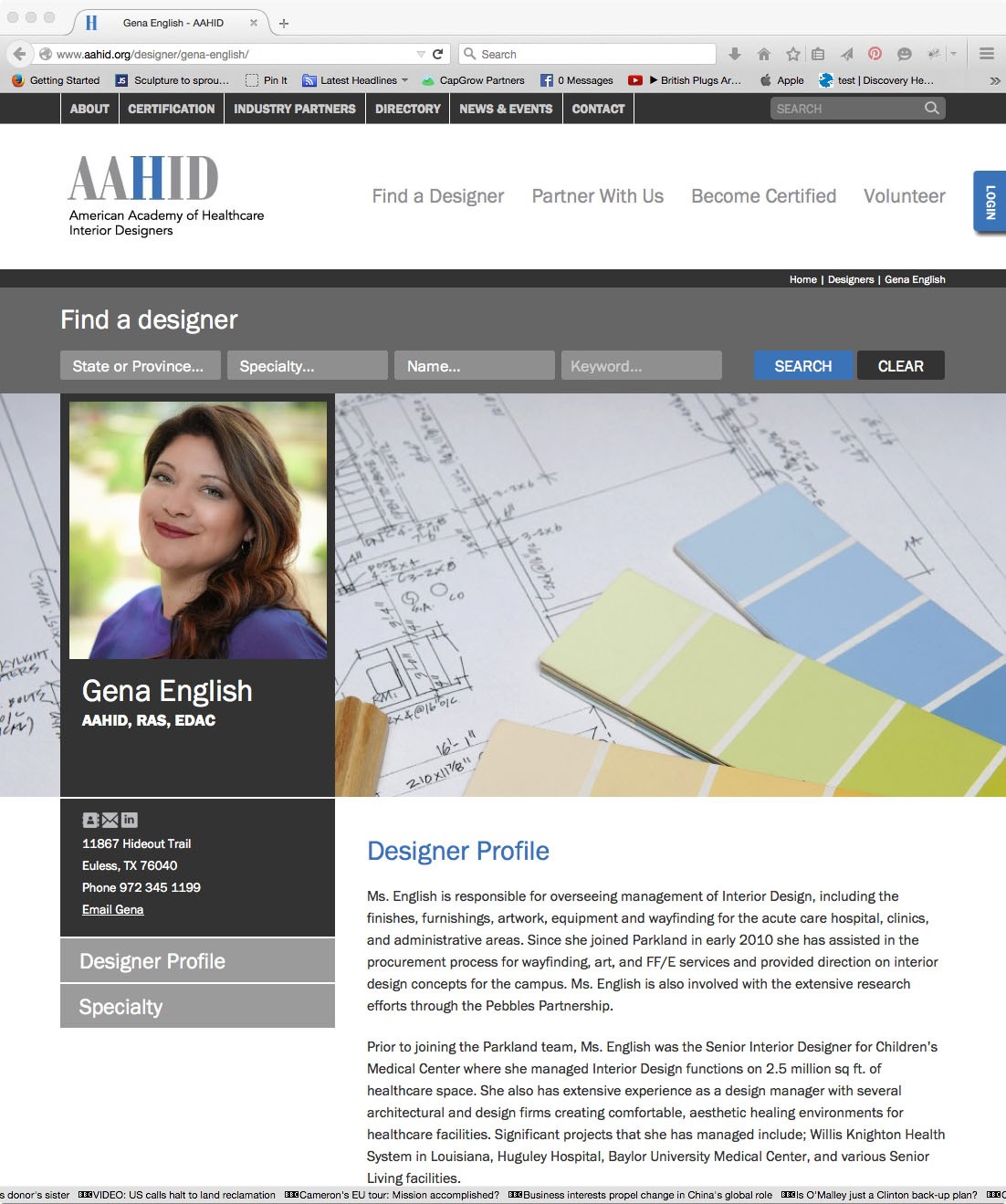 designer page