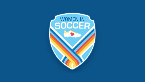Image of Women in Soccer business card - back side